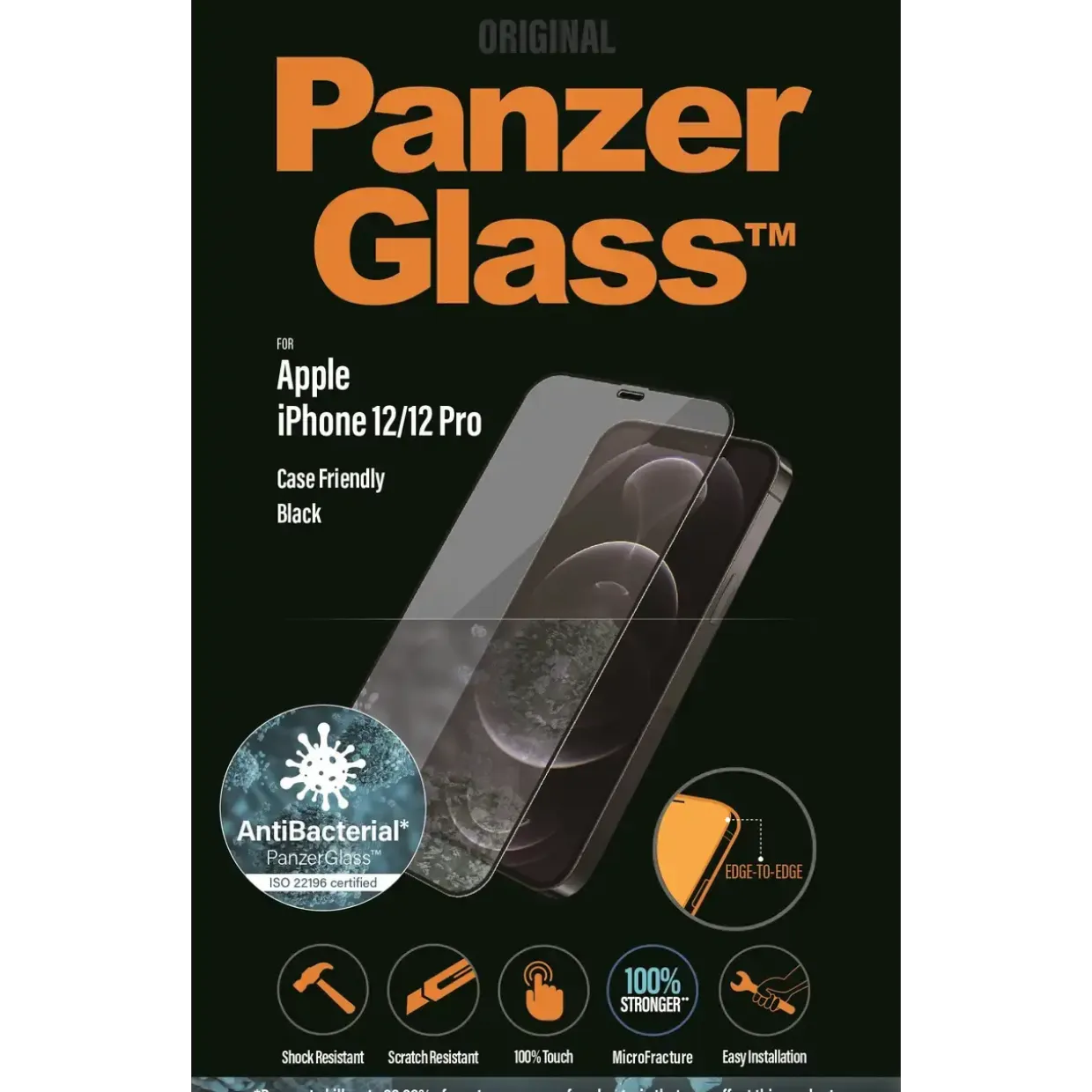 Skærmbeskyttelse - PanzerGlass iPhone 12 Pro CF Privacy - Sort
