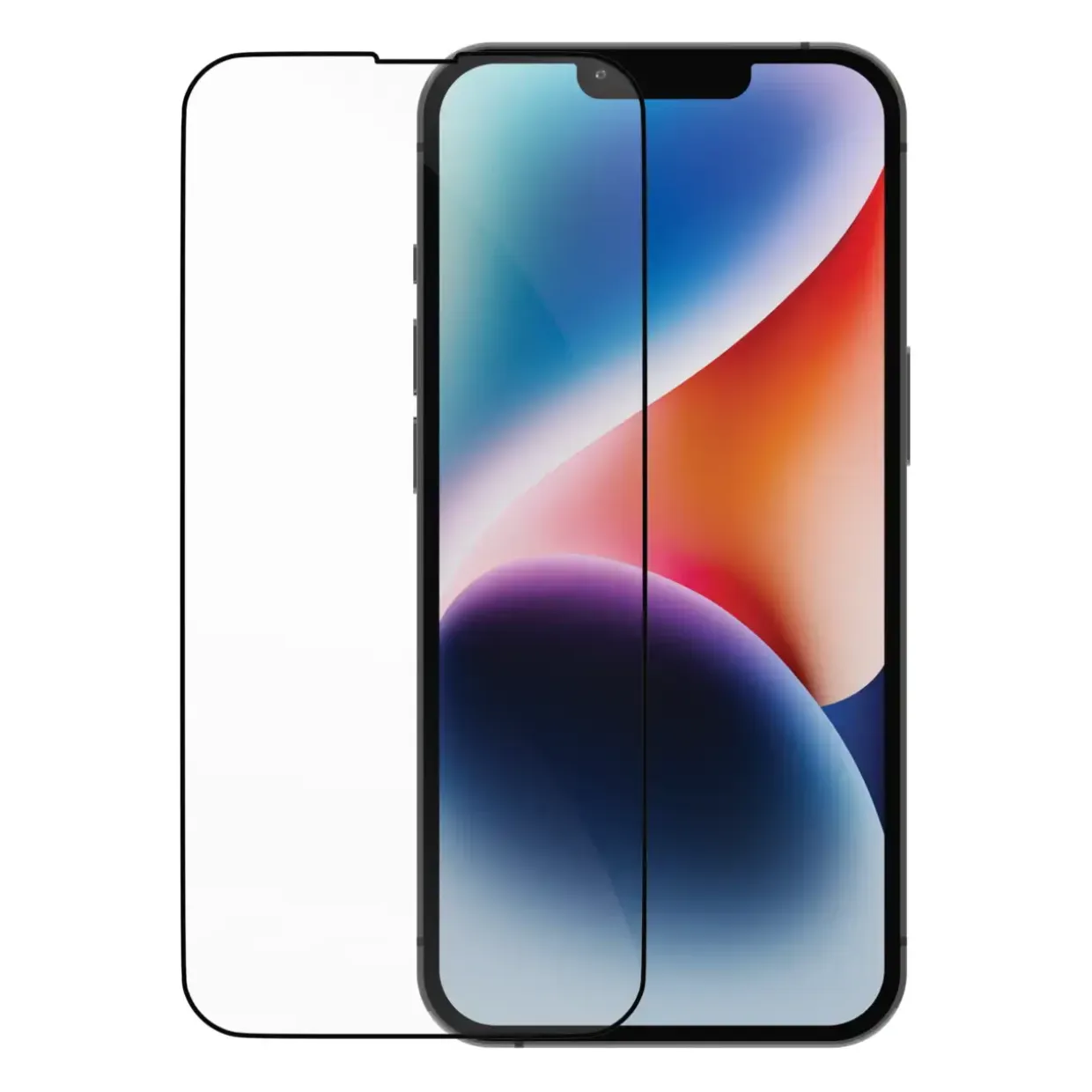 Skærmbeskytter - Dbramante1928 eco-shield - iPhone 13/13 Pro/14 - Sort kant