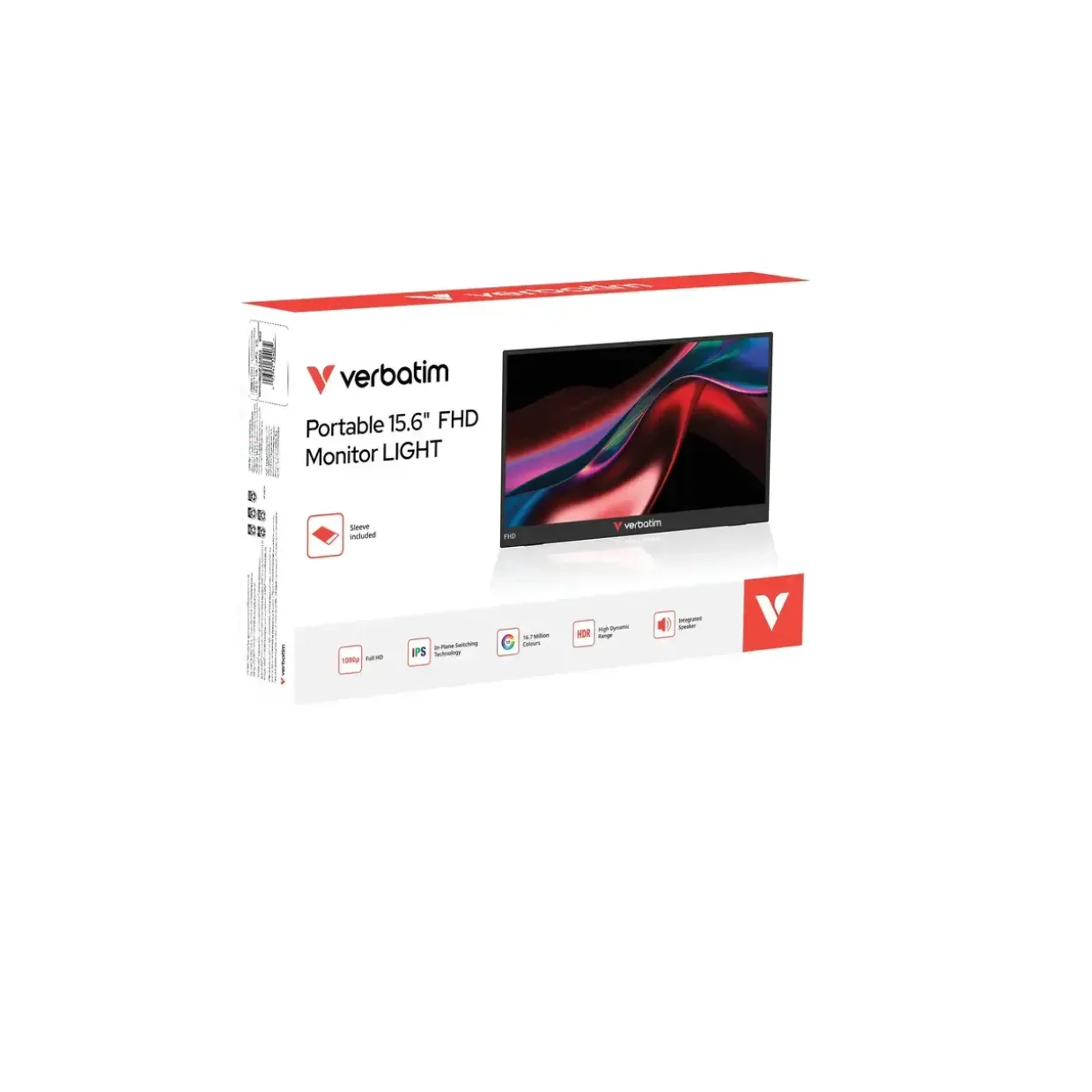 Skærm - Verbatim 15,6" Portable FHD Monitor LIGHT - Full HD