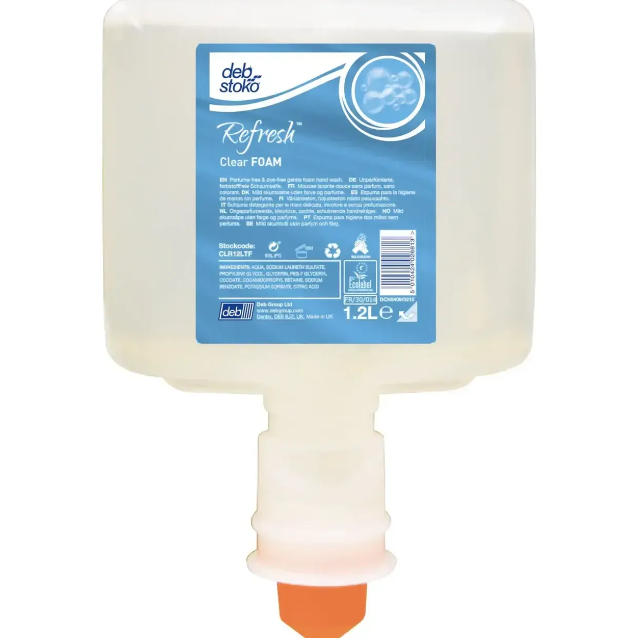 Skumsæbe Refresh Clear FOAM 1,2l touchfree patron