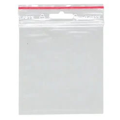 Små lynlåsposer 100 x 100 mm uden skrivefelt GRIPPIE T-15 med eurohul - 1000 stk i pakke