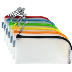 Små plastikposer med lynlås 23x11cm Herma - 10 stk