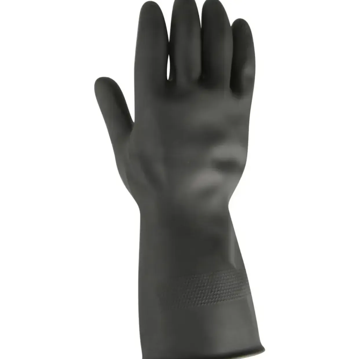 Sorte gummihandsker M latex indvendig velourisering flergangs - 12 par