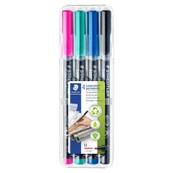 Staedtler Marker Lumocolor Perm 1,0mm ass (4) - Køb minimum 10 stk.