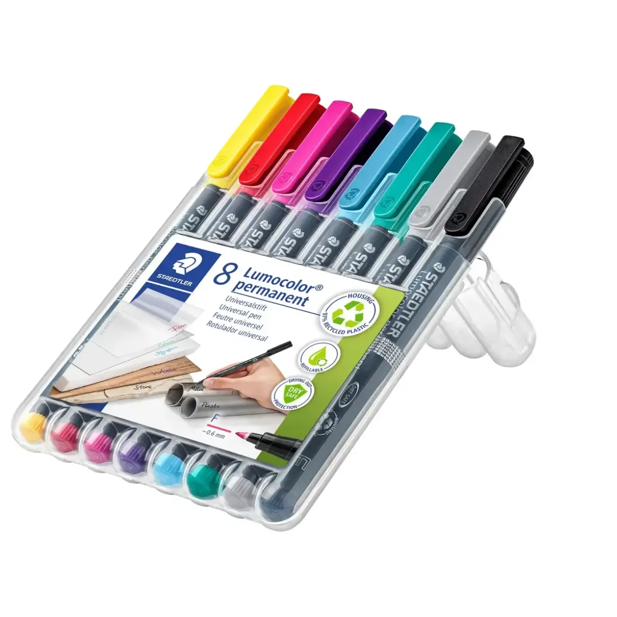Staedtler Marker Lumocolor Perm 0,6mm ass (8)