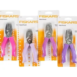Stansejern - Fiskars Hand Punch - Hulstr. 1,5/3/5/6 mm - 4 stk.
