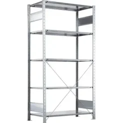 Startsektion Boltless lagerreol, rygkryds 3000x750x300 250 kg/hylde