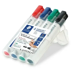 Steadtler whiteboard tusser, sæt med 4 tusser - Lumocolor 351 WP4