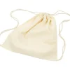 Stofpose med snor 37 x 41 cm - Lys natur farve - 3 stk