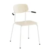 Stol Atlas 2111LK, hvidpigmenteret egelaminat, sortoliven stel