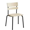 Stol Classic 151, massiv birk, sort stel