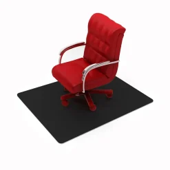 Stoleunderlag - Floortex Advantage - PVC - 90 x 120 cm - Uden pigge - Sort
