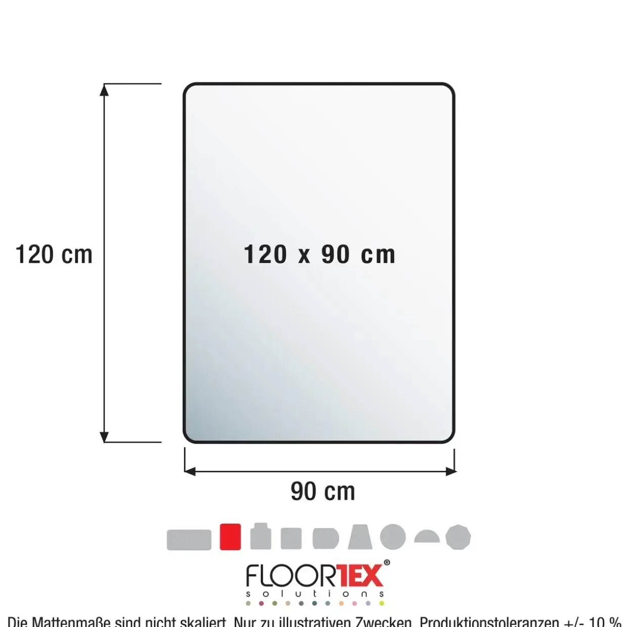 Stoleunderlag - Floortex Advantage - PVC - 90 x 120 cm - Uden pigge - Sort