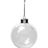 Store glaskugler - diameter 7,9 cm højde 8,9 cm transparent - 6 stk.