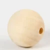 Store træperler – 40 mm – hul 7 mm – kinesisk bærtræ – 30 stk