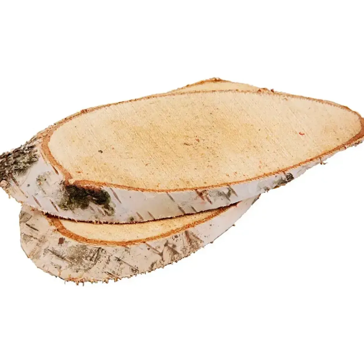 Store træskiver cirka 15 x 9 cm tykkelse 15 mm | 7 stk.