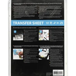 Strygemærker Transferark 21,5x28 cm hvid til lyse og mørke tekstiler - 3 ark