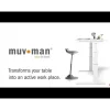 Ståstøttestol Muvman, Microfiber/Metal - Sort