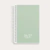 Studie dagkalender - Basic Mini - 129 x 98mm - spiral - grøn - 2026/2027 - Mayland - 27821000