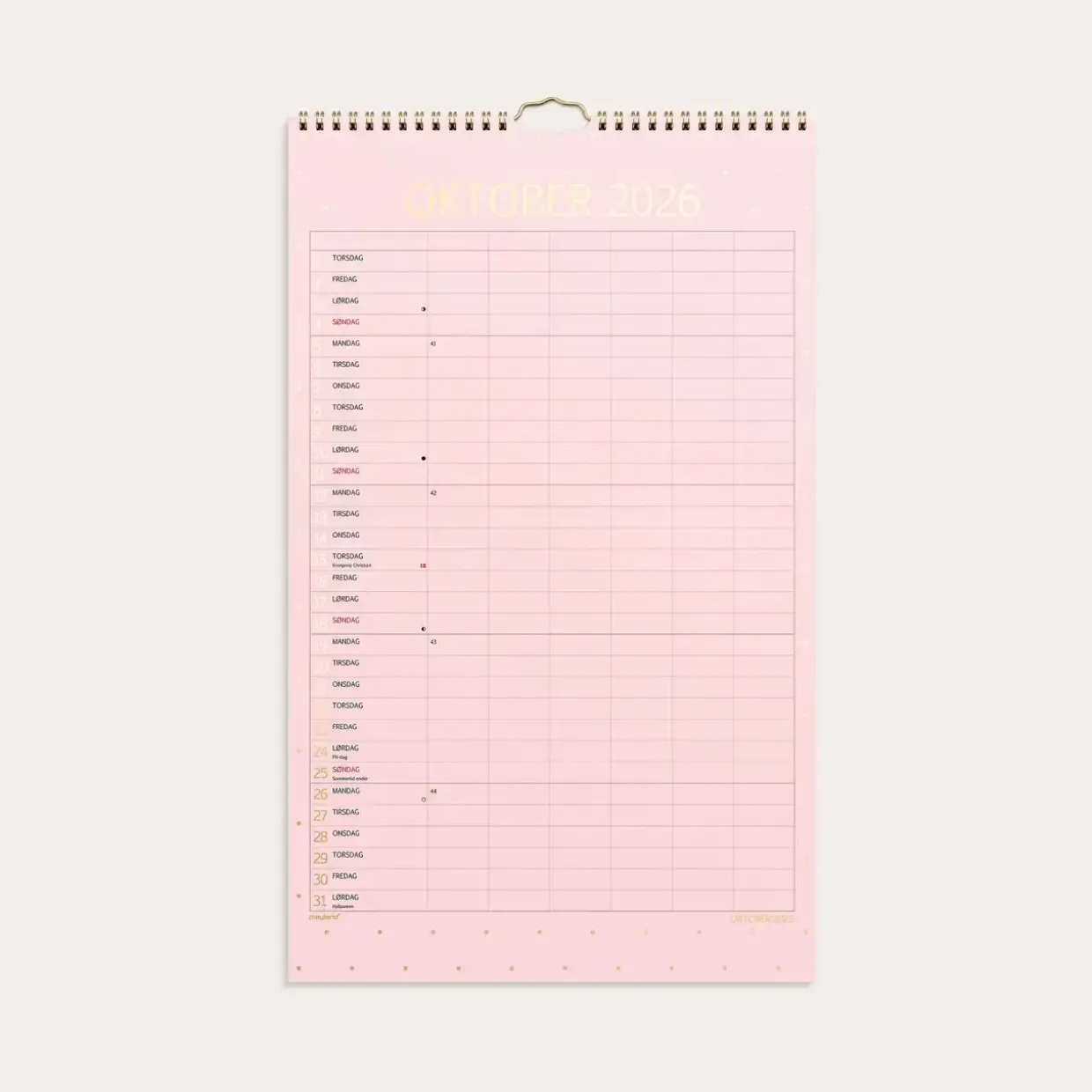 Studie Familiekalender Color Væg - 412 x 250mm - 2026/2027 - Mayland - 27807700