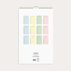 Studie Familiekalender Color Væg - 412 x 250mm - 2026/2027 - Mayland - 27807700