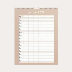 Studie Familiekalender Simply - 394 x 295mm - Væg - 2026/2027 - Mayland - 27808500