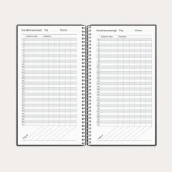 Studie Lille Lærerkalender 172 x 110mm - matsort genbrugskarton spiral 2026/2027 - 27814000