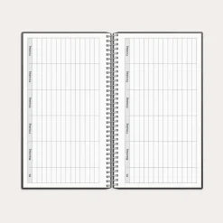 Studie Lille Lærerkalender 172 x 110mm - matsort genbrugskarton spiral 2026/2027 - 27814000
