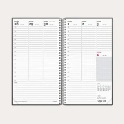 Studie Lille Lærerkalender 172 x 110mm - matsort genbrugskarton spiral 2026/2027 - 27814000