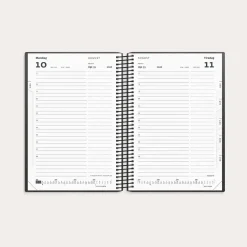 Studie Stor dagkalender 178 x 137mm sort genbrugskarton spiral 2026/2027 - 27805000