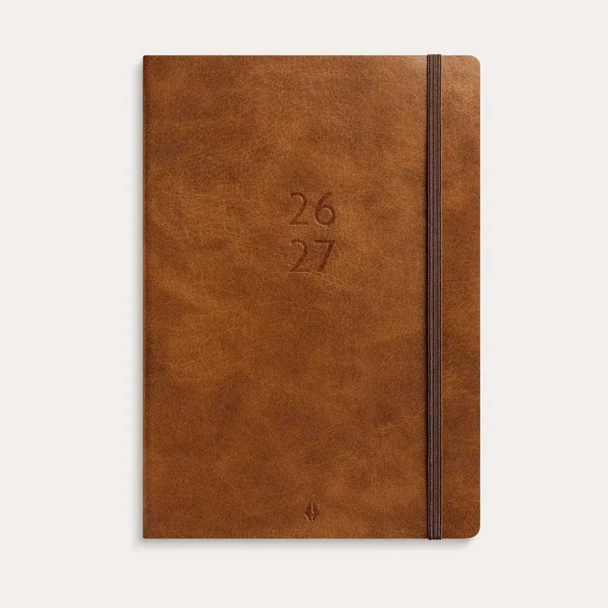 Studie ugekalender - A5 - Forma Deluxe - tværformat - brun kunstskind - 2026/2027 - Mayland - 27807070