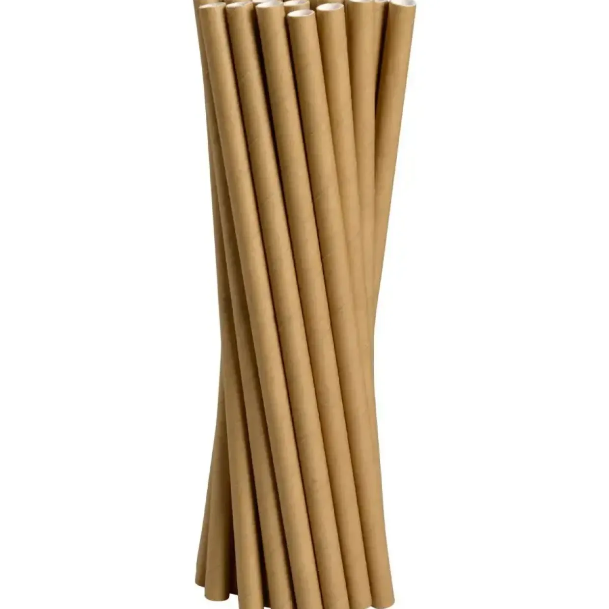 Sugerør, ABENA Gastro, 19,5cm, Ø8mm, brun, papir - 5000 stk