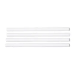 Sugerør Ø10x250 mm uden knæk Bionedbrydelig Papir Hvid - 100 stk/ps
