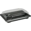 Sushibakke og låg ABENA Cater-Line 3 16,5x11,5x4,2cm sort RPET - 400 stk
