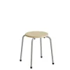 Taburet Caesar 118, massiv birk, alu stel