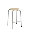 Taburet David 119, birk laminat, alu stel