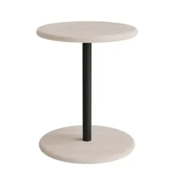 Taburet Donut 7301T, hvidpigmenteret ask, sort oliven understel