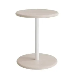 Taburet Donut 7301T, hvidpigmenteret ask, hvidt understel