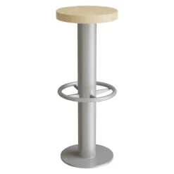 Taburet Marie, 830 mm, Massiv birk, Alu stel