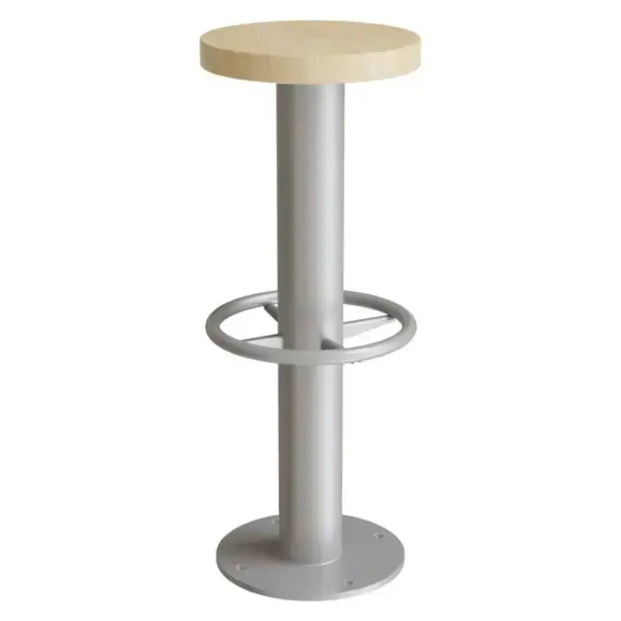 Taburet Marie, 830 mm, Massiv birk, Alu stel