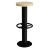 Taburet Marie, 830 mm, Massiv birk, Sort stel