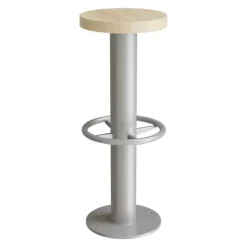 Taburet Marie, 830 mm, Massiv eg, Alu stel
