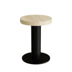 Taburet Marie, 440 mm, Massiv eg, Sort stel