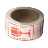 Tape PVC rød tryk 'forsigtig' - 48 mm x 66 m - 36 stk