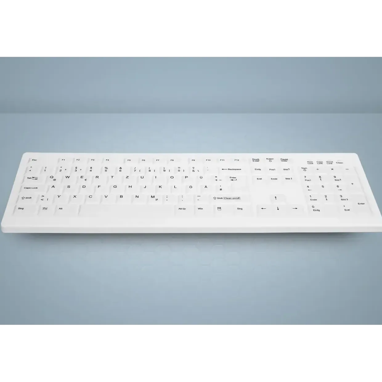 Tastatur, Cherry Active Key Hygiene Desktop Keyboard Sealed USB, White