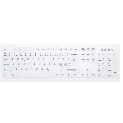 Tastatur, Cherry Active Key Hygiene Desktop Keyboard Sealed Watertight USB, White