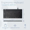 Tastatur ergonomisk R-Go Compact Break Black (German)