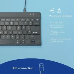 Tastatur ergonomisk R-Go Compact Break Black (US)
