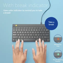 Tastatur ergonomisk R-Go Compact Break Black (US)