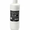 Tekstilfarve - Textile Color hvid - 500 ml